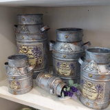 vaso cachepot metal galvanizado cotar Andaraí